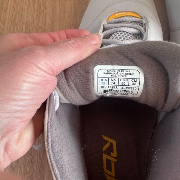 Reebok RB 811 FLU Men’s Size 15 Grey & Yellow Sneakers — Rare Vintage RBK - Picture 8 of 8